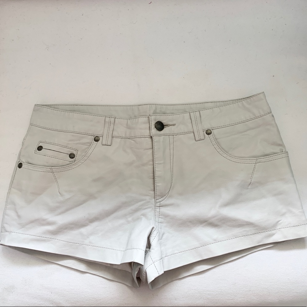 Free people faux leather shorts